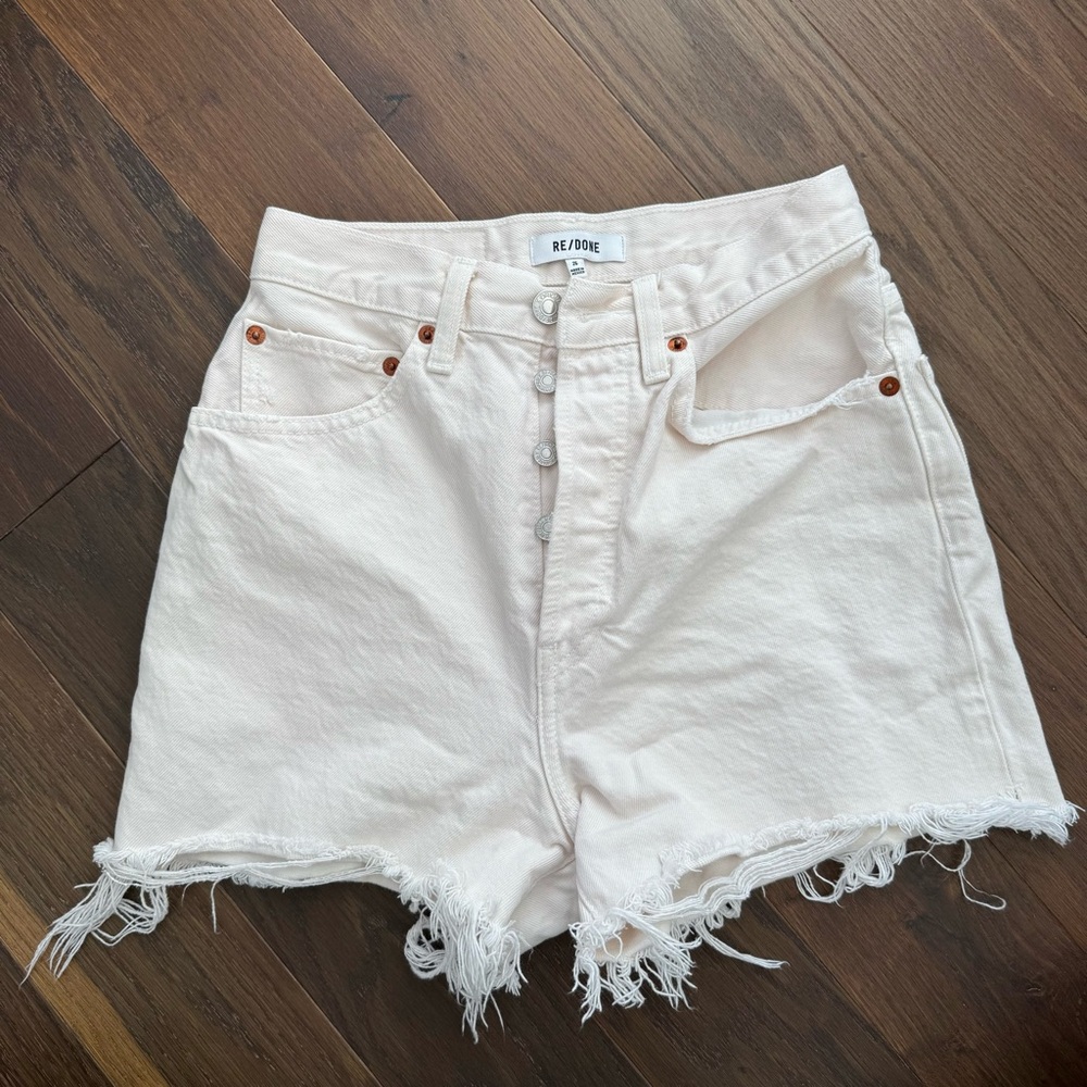 Re/Done ‘50s Cutoff High Waist Denim Shorts 26